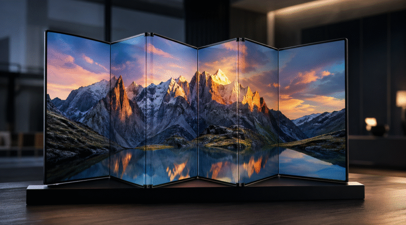  Shenzhen presenta televisión de cinco pliegues en China