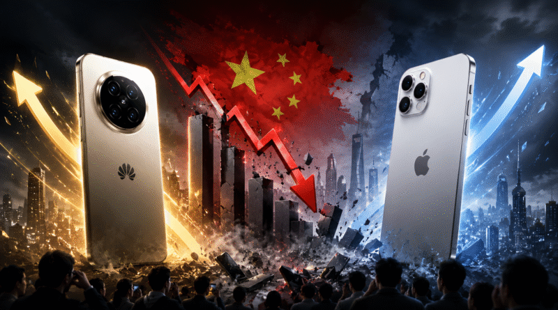 Huawei y Apple ganan terreno mientras cae el mercado chino móvil