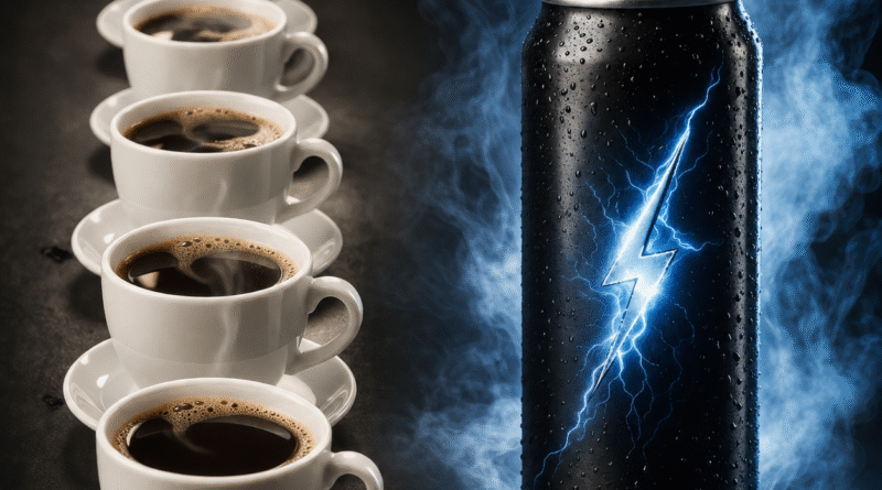 Cinco tazas de café podrían no ser el problema: el riesgo está en las bebidas energéticas